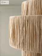 Artful Hand - Knitted Rattan Pendant Lamp - Elegant Lighting For Living Rooms And Bedrooms Lights
