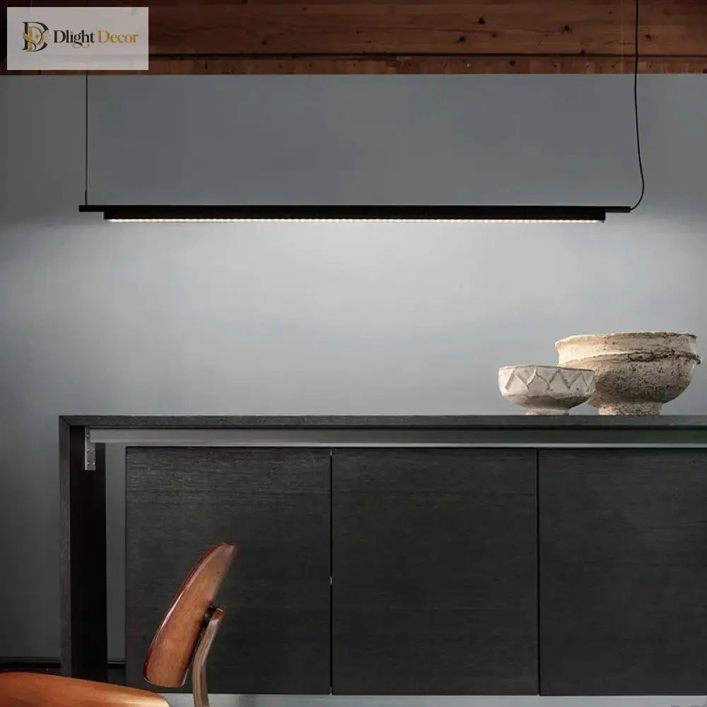 Artistic Led Linear Pendant Lamp - Ideal For Dining Tables Kitchens And Bars Lights