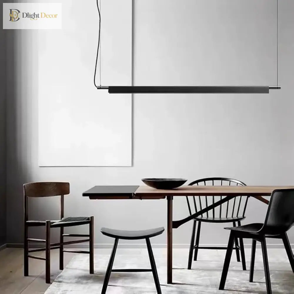 Artistic Led Linear Pendant Lamp - Ideal For Dining Tables Kitchens And Bars Lights