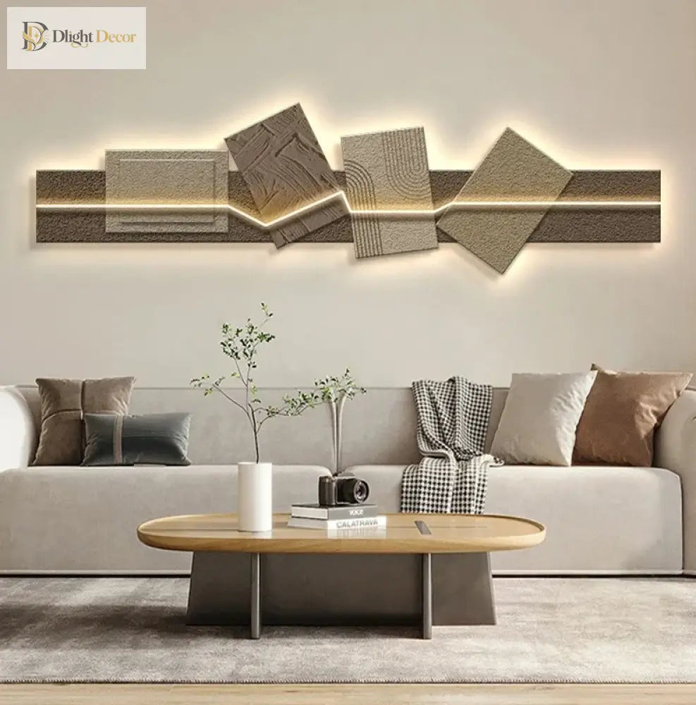 Dlight Decor Artistic Wood Crystal Wall Glow Light Wall Art