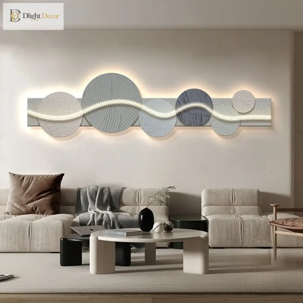 Dlight Decor Artistic Wood Crystal Wall Glow Light Wall Art