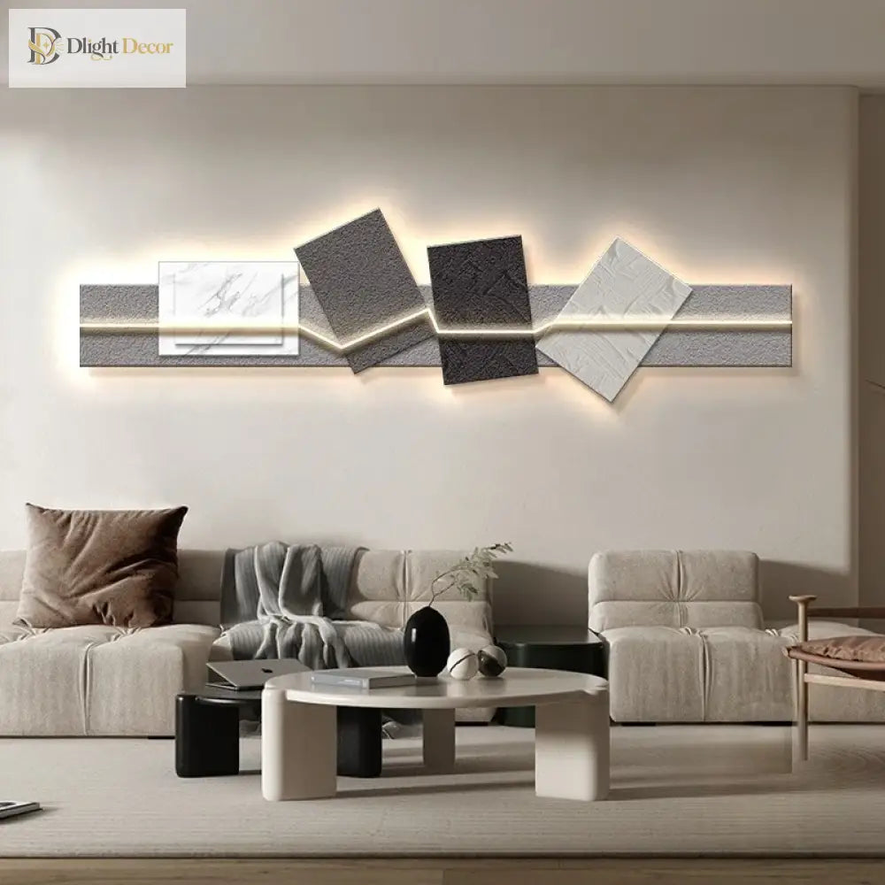 Dlight Decor Artistic Wood Crystal Wall Glow Light Wall Art
