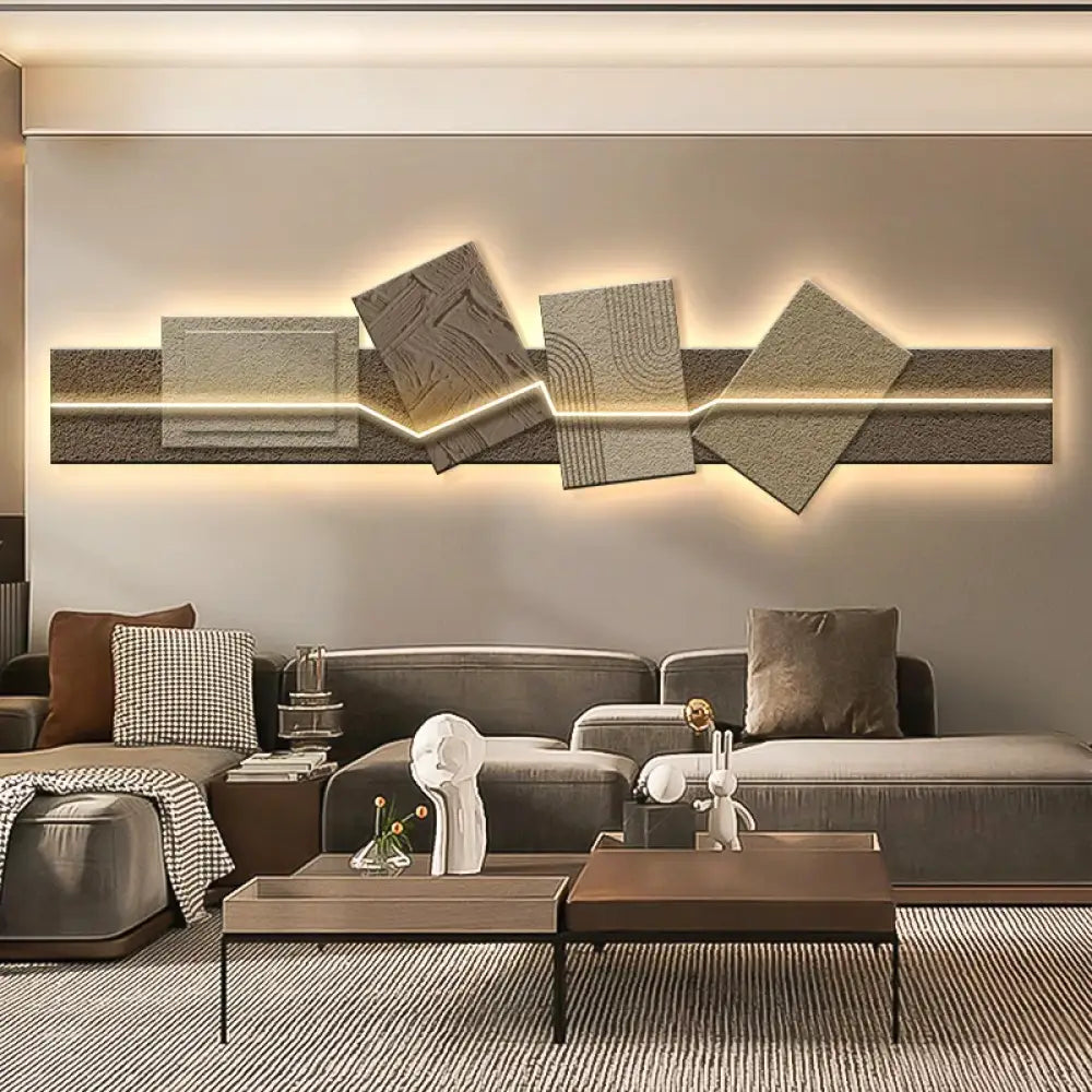 Dlight Decor Artistic Wood Crystal Wall Glow Light Wall Art