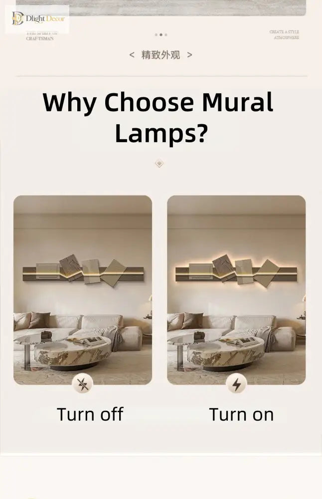 Dlight Decor Artistic Wood Crystal Wall Glow Light Wall Art