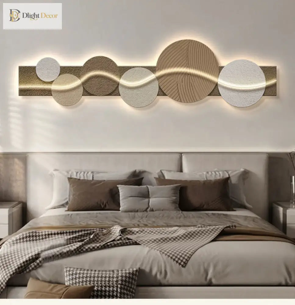 Dlight Decor Artistic Wood Crystal Wall Glow Light Wall Art