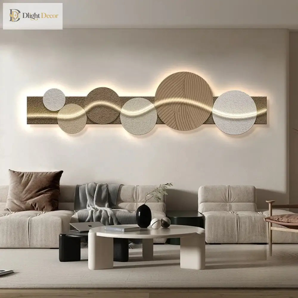 Dlight Decor Artistic Wood Crystal Wall Glow Light Wall Art