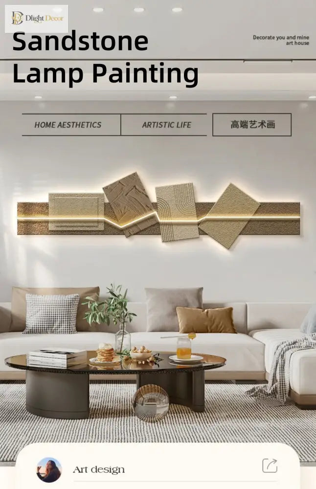 Dlight Decor Artistic Wood Crystal Wall Glow Light Wall Art