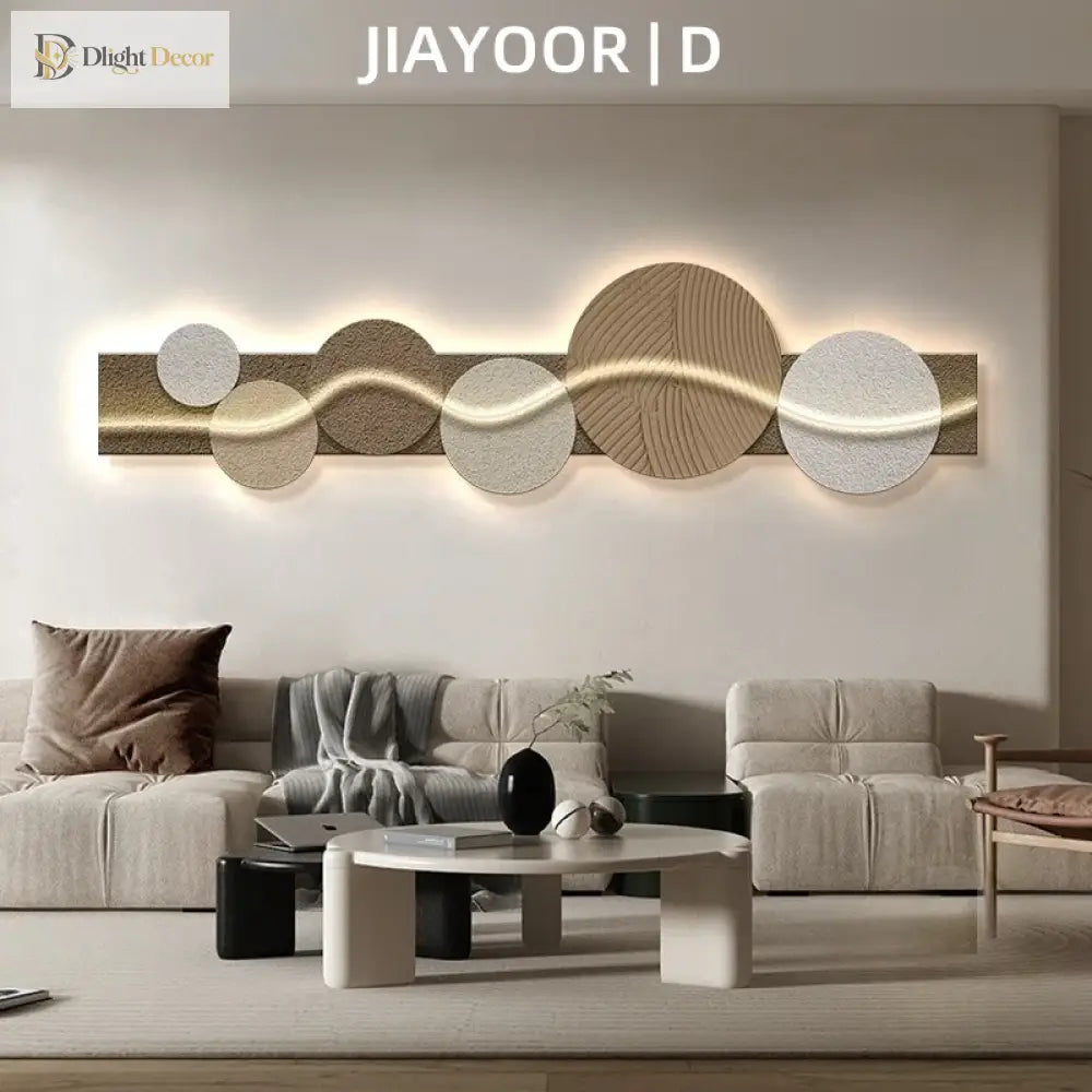 Dlight Decor Artistic Wood Crystal Wall Glow Light Wall Art