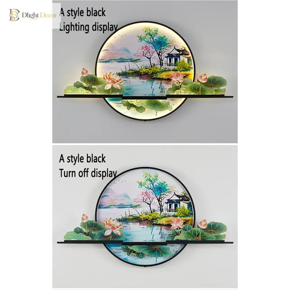 Dlight Decor Artistic Landscape Wall Glow Lamp Wall Art
