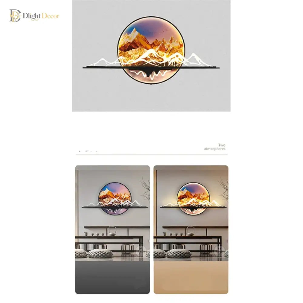 Dlight Decor Artistic Landscape Wall Glow Lamp Wall Art