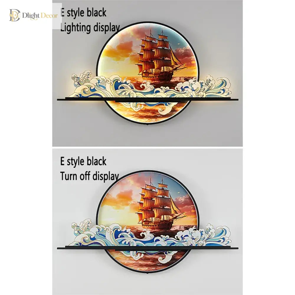 Dlight Decor Artistic Landscape Wall Glow Lamp Wall Art