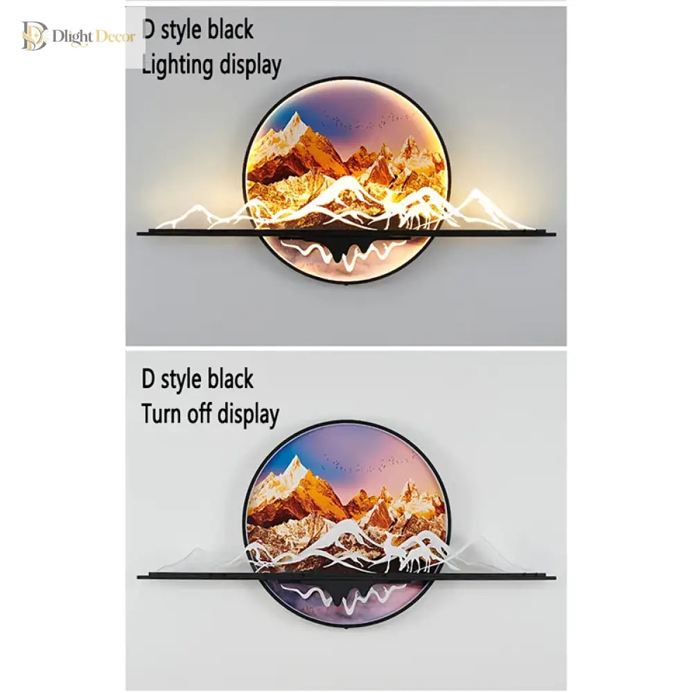 Dlight Decor Artistic Landscape Wall Glow Lamp Wall Art