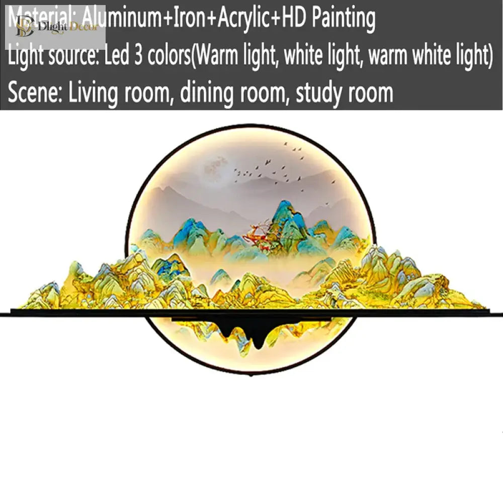 Dlight Decor Artistic Landscape Wall Glow Lamp Wall Art