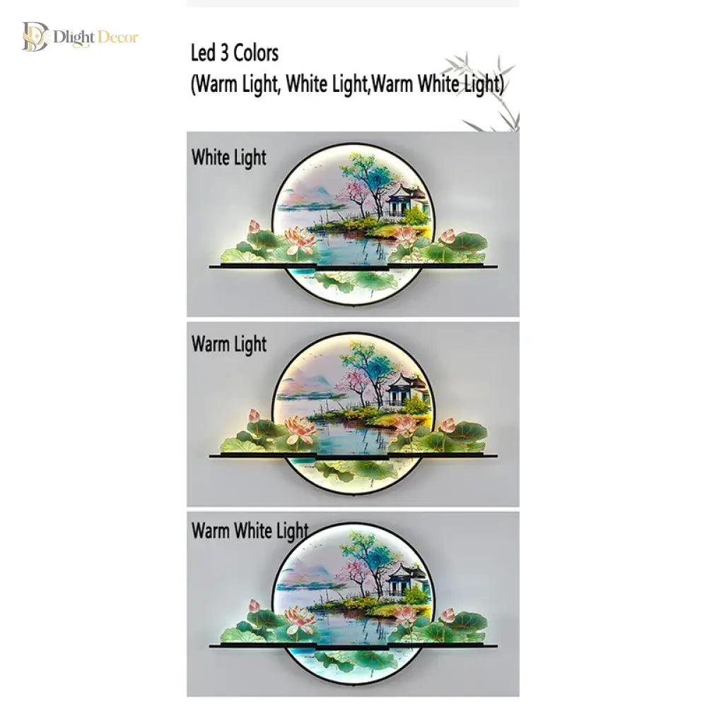 Dlight Decor Artistic Landscape Wall Glow Lamp Wall Art