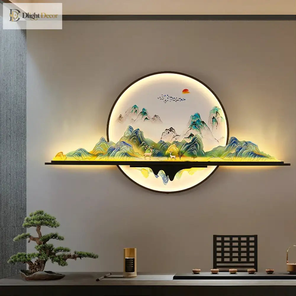 Dlight Decor Artistic Landscape Wall Glow Lamp Wall Art