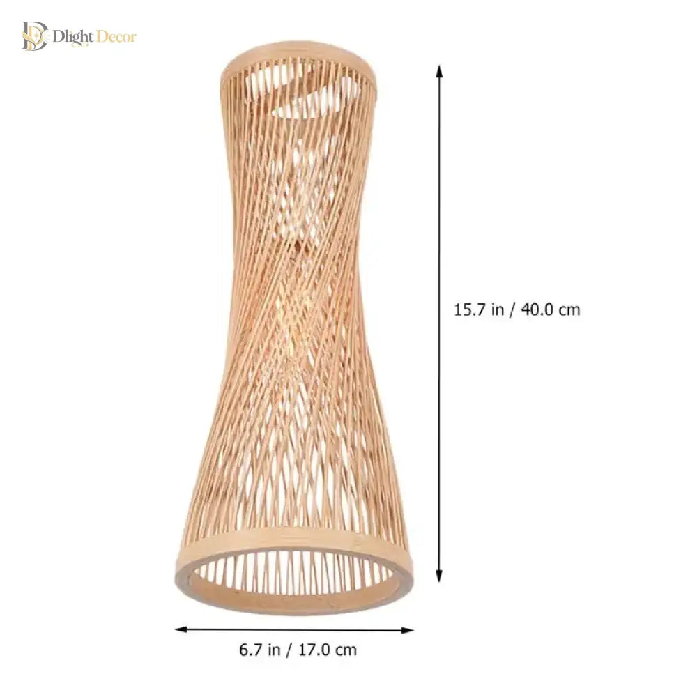 Asian - Inspired Rattan Woven Bamboo Chandelier - Artistic Ceiling Lamp For Home Cafe And