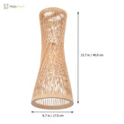 Asian - Inspired Rattan Woven Bamboo Chandelier - Artistic Ceiling Lamp For Home Cafe And