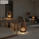 Asian Natural Rattan Floor Lamp - Versatile Indoor And Outdoor Lighting For Living Spaces Floor Lamp