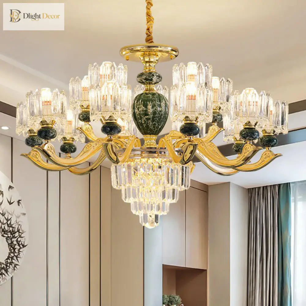 Astoria’s Prismatic Chandelier: Modern Elegance With Vintage Charm (Multiple Colors Sizes)