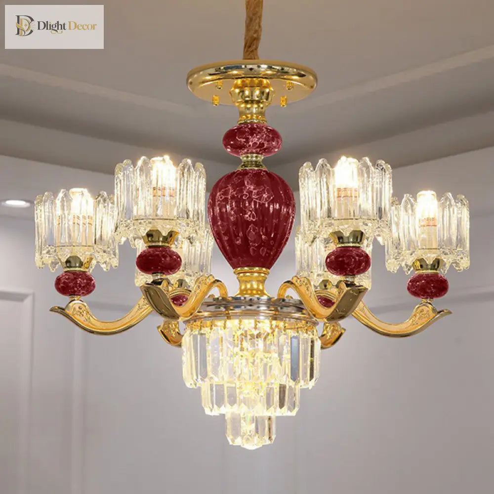Astoria’s Prismatic Chandelier: Modern Elegance With Vintage Charm (Multiple Colors Sizes)