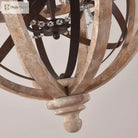Astra - Retro Solid Wood Led Hanging Chandelier Pendant Light