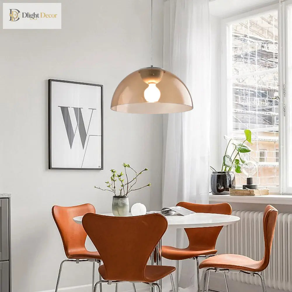 Astrid’s Nordic Dome Pendant Light (Red/Black/White) Lighting