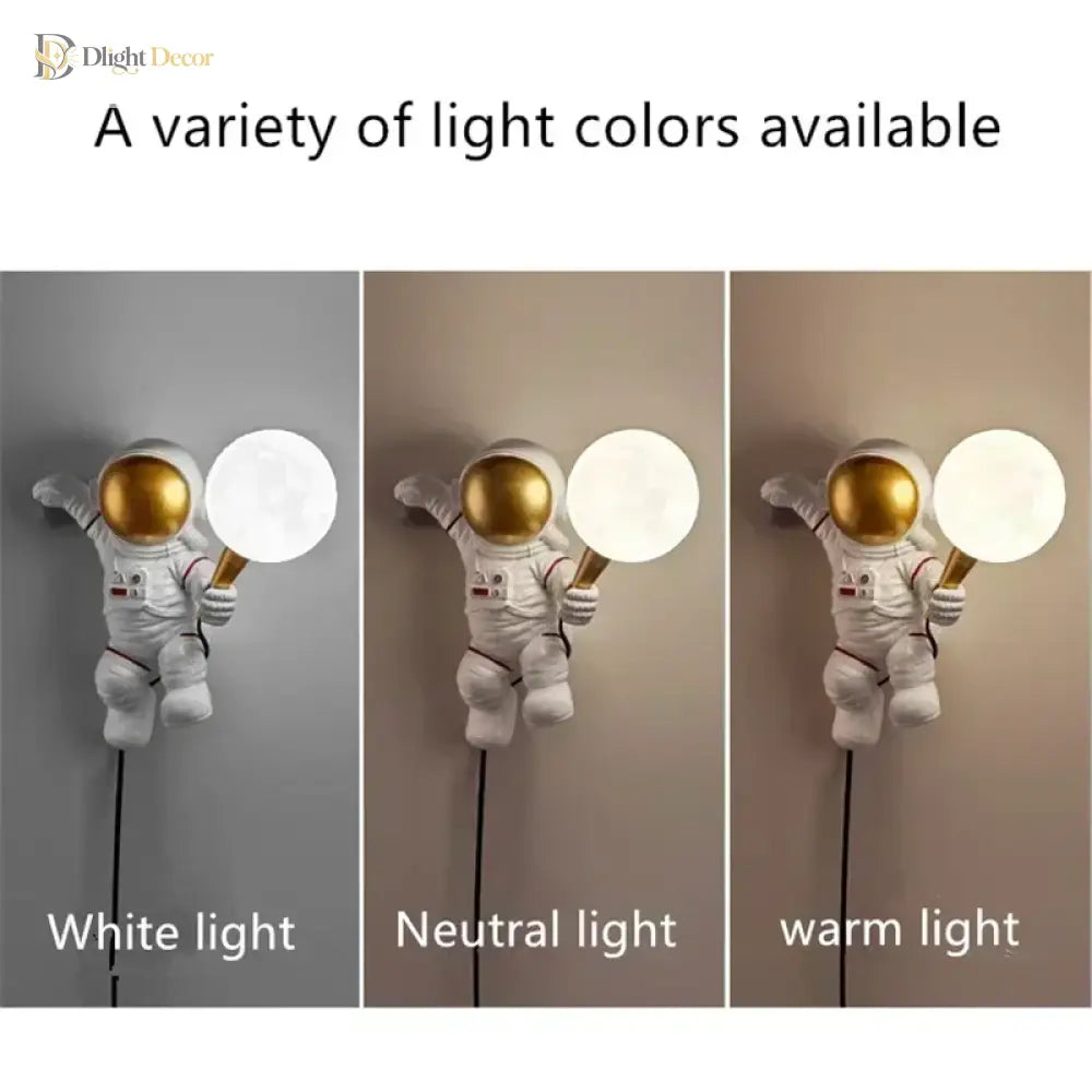 Astronaut Moon Wall Lamp, the lamp that turns your wall into a launchpad 🚀🌕✨ - wall Lamp