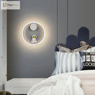 Astronaut Ring Wall Lamp, the little spaceman sitting in a halo of golden light 🚀🌕✨ - wall Lamp