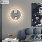 Astronaut Ring Wall Lamp, the little spaceman sitting in a halo of golden light 🚀🌕✨ - wall Lamp