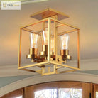 Aubrie Square Ceiling Light - Industrial Style For Modern Living Fixtures