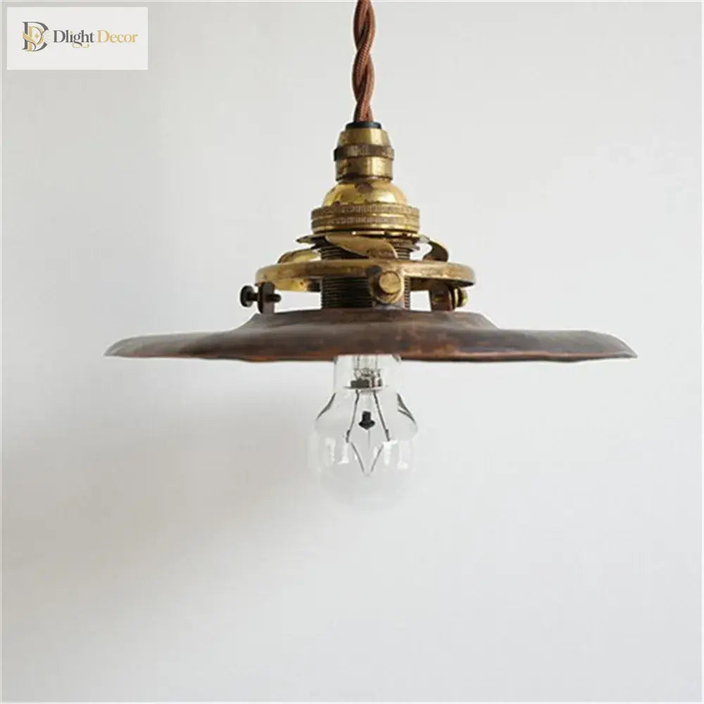 Vintage Brass Industrial Pendant Light - Perfect For Kitchen Dining Room Bar And Loft Decor Lights