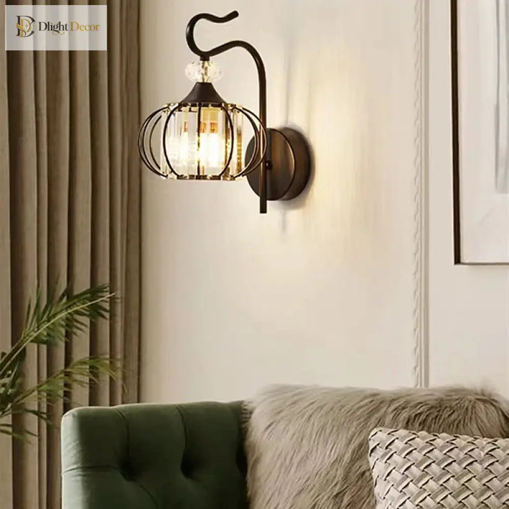 Modern Luxury Gold Wall Lamp - Nordic Creative Crystal Sconce For Living Room Hallway Bedside And