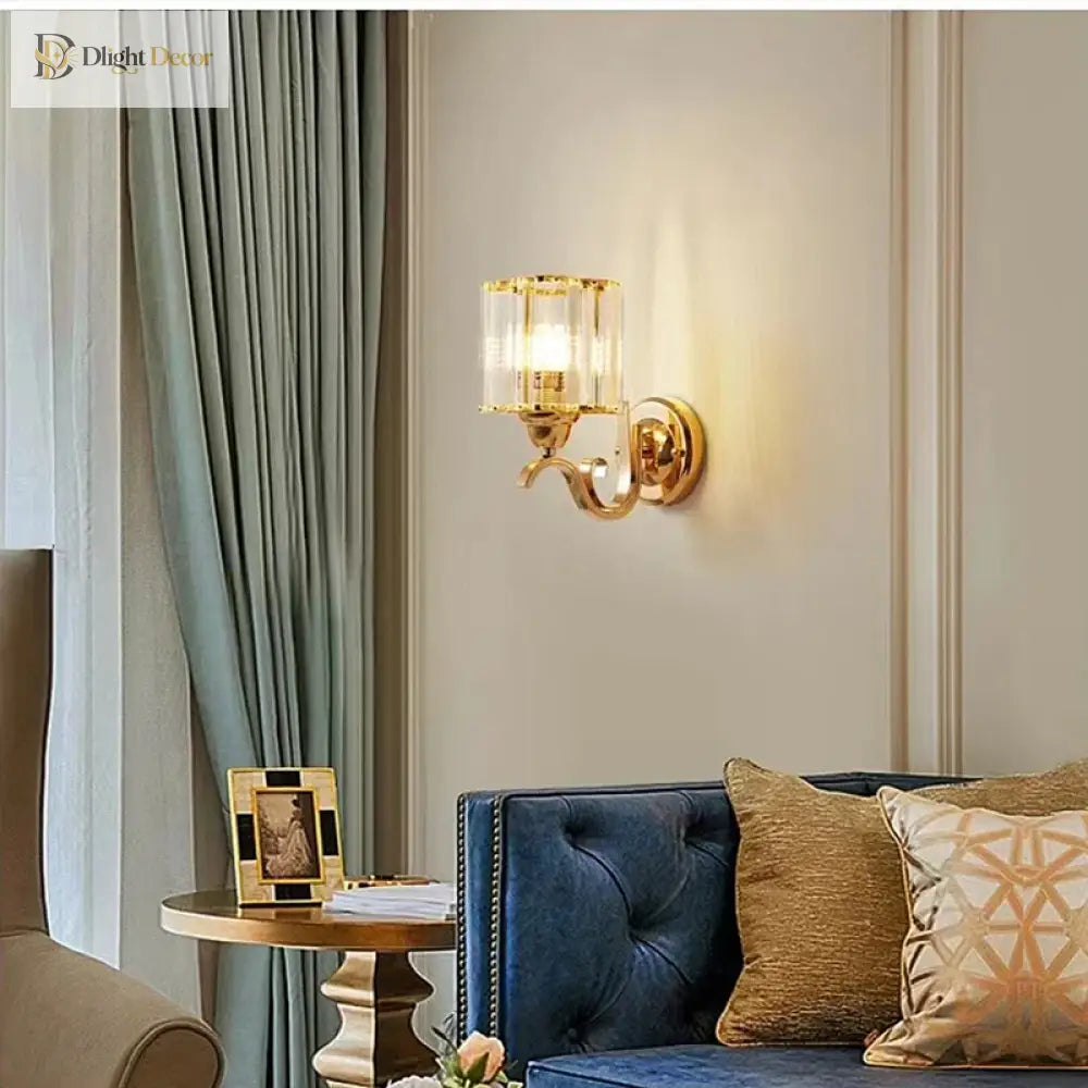 Modern Luxury Gold Wall Lamp - Nordic Creative Crystal Sconce For Living Room Hallway Bedside And