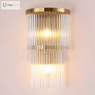 Elevate Your Space With The Luxurious Gold Crystal Wall Sconce