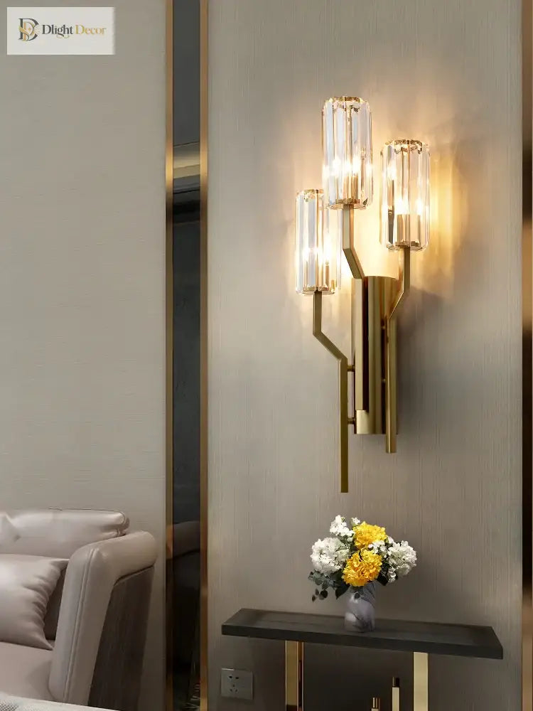 Aurora - Living Room Light Luxury Wall Crystal Tv Background Modern Minimalist Decorative Led Lamps