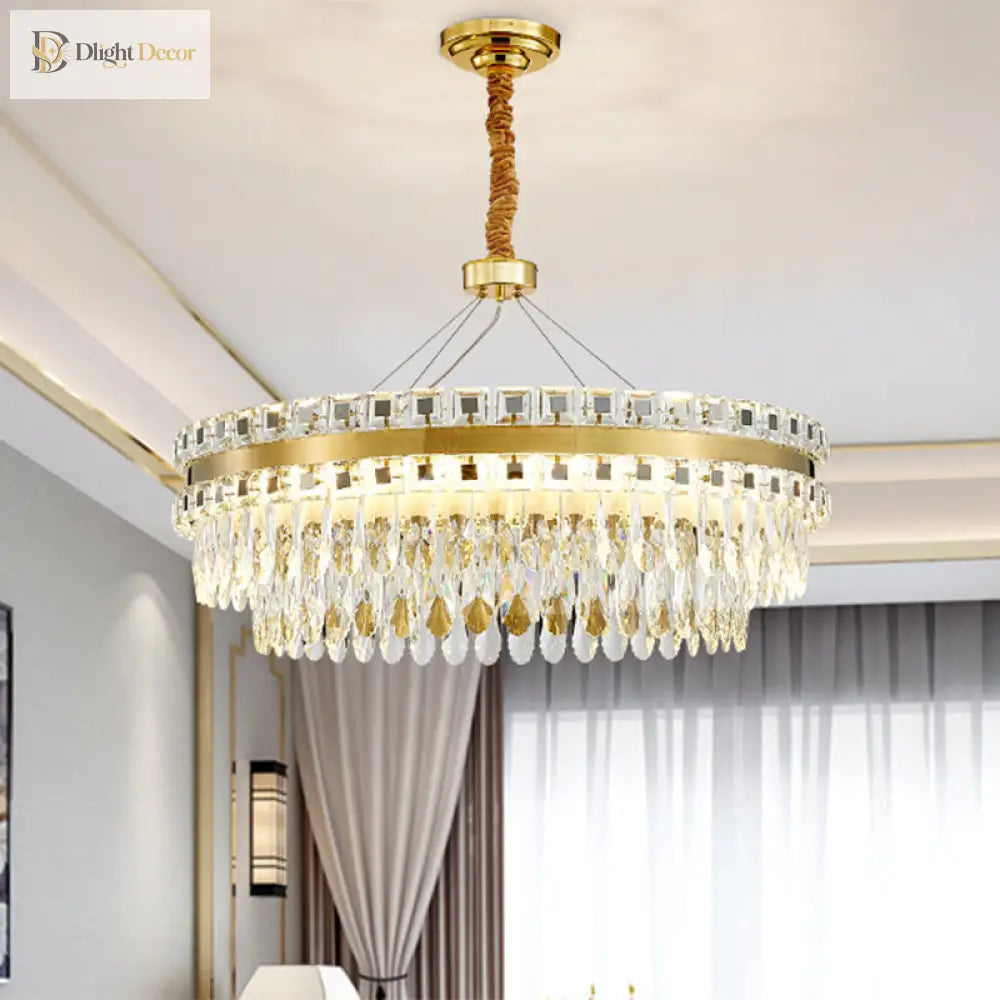 Aurora’s Modern Crystal Chandelier: A Touch Of Elegance With Sparkling Light Ceiling