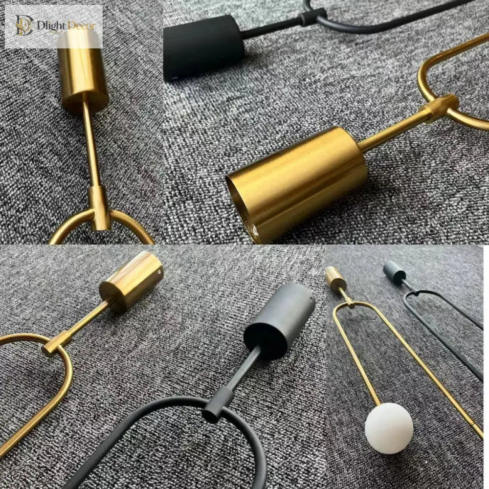 Modern Glass Ball Pendant Light - Led Bedside Hanging Lighting For Nordic Golden Luxury Decor In