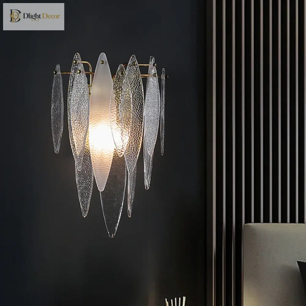 Ava - Modern Art Multicolored Glass Wall Lamp Aisle Luxury Sofa Background Living Room Hotel