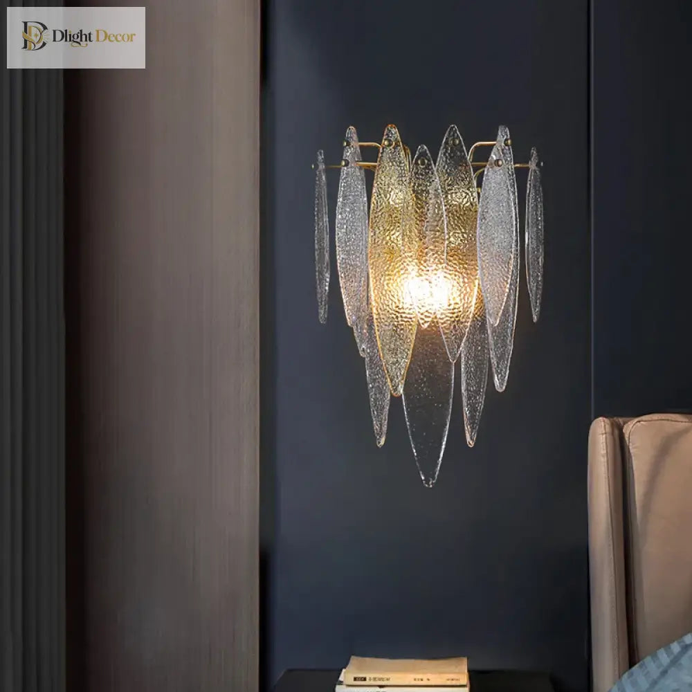 Ava - Modern Art Multicolored Glass Wall Lamp Aisle Luxury Sofa Background Living Room Hotel