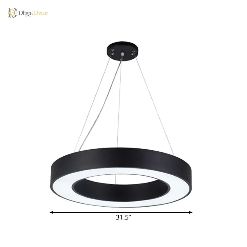 Avery’s Airy Ambiance: Minimalist Black Hoop Pendant Light Lighting