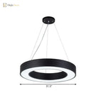 Avery’s Airy Ambiance: Minimalist Black Hoop Pendant Light Lighting