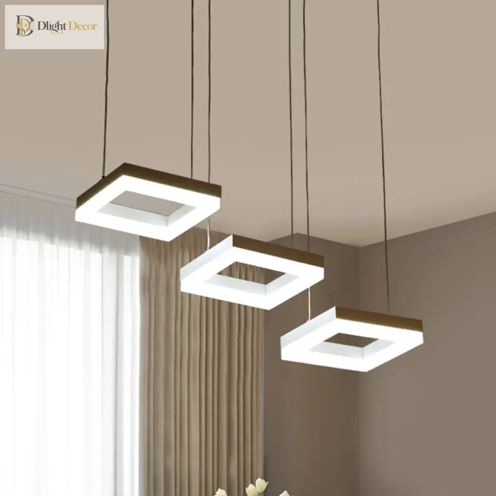 Ayla Modern Marvel: Black & White Acrylic Chandelier Pendant Lighting