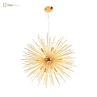 Bathe Your Space In Modern Brilliance With The Gold Metal Starburst Chandelier Pendant Light!