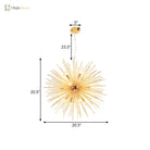 Bathe Your Space In Modern Brilliance With The Gold Metal Starburst Chandelier Pendant Light!