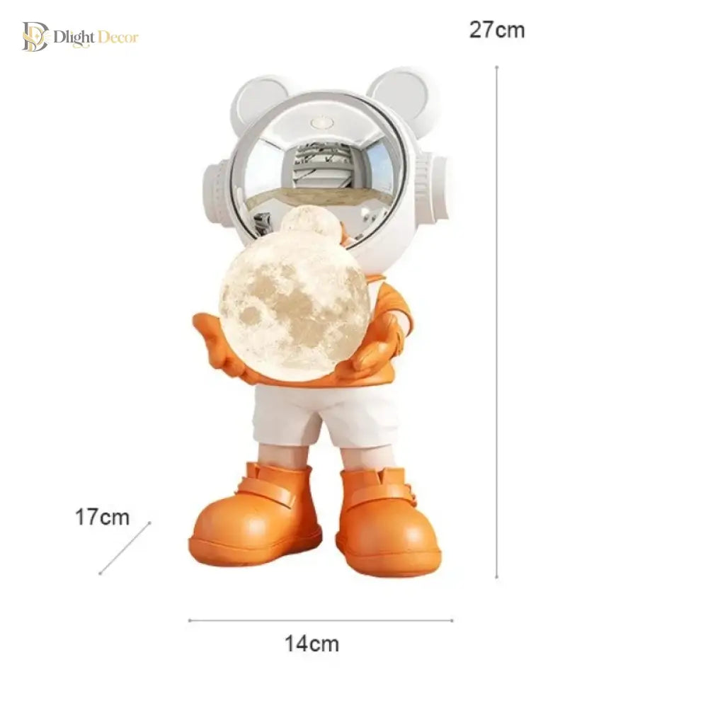 Bear Astronaut Moon Lamp, the boldest most huggable thing your shelf has ever seen 🐻🚀🌕 - Table Lamp