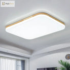 Beige Acrylic Flush Mount Ceiling Light For Living Room - 25.5’/34’ Rectangle Shape
