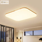 Beige Acrylic Flush Mount Ceiling Light For Living Room - 25.5’/34’ Rectangle Shape