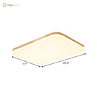 Beige Acrylic Flush Mount Ceiling Light For Living Room - 25.5’/34’ Rectangle Shape