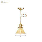 Beth’s Amber Ruffle Glass Pendant - Retro Kitchen Light Lights