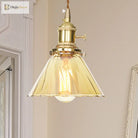 Beth’s Amber Ruffle Glass Pendant - Retro Kitchen Light Lights